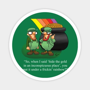 Funny Leprechaun St. Patrick’s Day Cartoon Humor Magnet